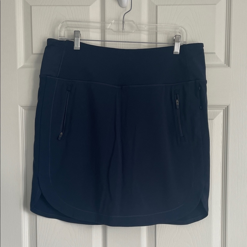 Athleta Navy Fairway Golf Skort 18”
